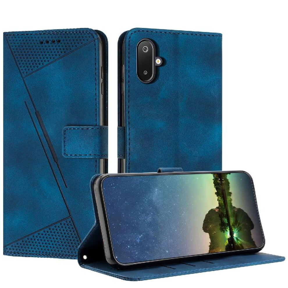 (Blue) Flip Case For Samsung Galaxy M06 5G Pu Leather Card Insertion Wallet Kickstand Blue 764563624195