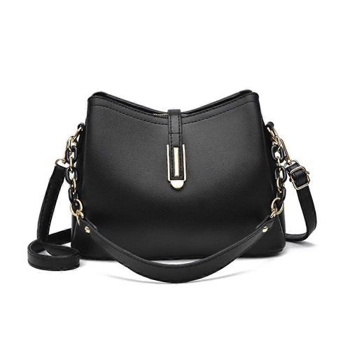 Handtasche Schwarz Einfache Kette Tasche Damen Pendeln Einkaufen