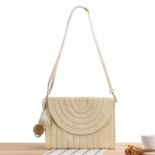 Stroh Schulter Tasche Für Wome Geldbörse Sommer Strand Umschlag Kupplung Strohhalme Brieftasche