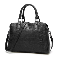 Schwarz Mode krokodil druck handtasche damen einfache aversatile