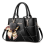 Zwarte dames handtas Tote Bag grote capaciteit mode herfst winter 1