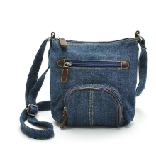 Bolso de hombro informal para mujer, bandolera tipo sobre, de mezclilla azul, a la moda