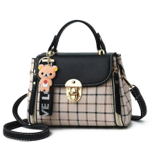 Bolso de hombro para niñas, pequeño bolso cuadrado cruzado con colgante