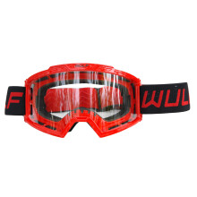 (Red) WULFSPORT ADULTS MOTOCROSS TECH GOGGLES Off Road ATV Dirt Bike QUAD Enduro