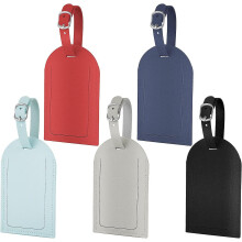 (As show, One size) Set Of 57*11.1cm Suitcase Labels With Address Label, Pu Leather, Luggage Tag With Address Label, Clear Film For Home, Office, School