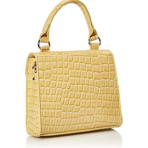 Γυναικεία τσάντα Diana Crossbody με λαβή στο πάνω μέρος, κίτρινη 2
