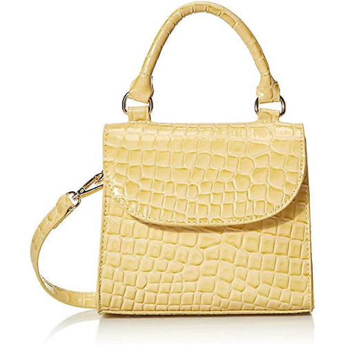Γυναικεία τσάντα Diana Crossbody με λαβή στο πάνω μέρος, κίτρινη 1