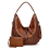 Καφέ γυναικεία τσάντα μασχάλης, μοντέρνα δερμάτινη τσάντα ώμου 1
