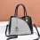 Μαύρη γυναικεία τσάντα χειρός Satchel Patchwork σε χρώμα Messenger 6