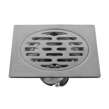 (As show, One size) Floor Drain Stainless Steel Odor Proof Square Bathroom Waste Gate Shower Drainer Floor Drain With Removable Strainer Cover