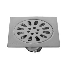 (As show, One size) Floor Drain Stainless Steel Odor Proof Square Bathroom Waste Gate Shower Drainer Floor Drain With Removable Strainer Cover(style 3)