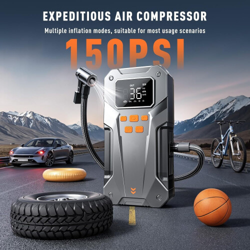 Jump Starter Power Pack with Air Compressor 1