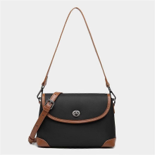 Borsa a tracolla da donna con stampa cowboy nera, piccola borsa casual