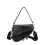 Borsa a tracolla da donna nera, piccola, in pelle PU, con pochette. 2