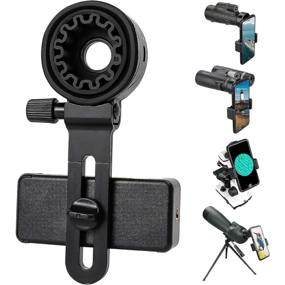 (As Show, One Size) Universal Telescope Phone Adapter - Compatible With Binoculars, Monoculars, Microscope, Spotting Scope, Telescope, Smartphone Hold 4704245283148