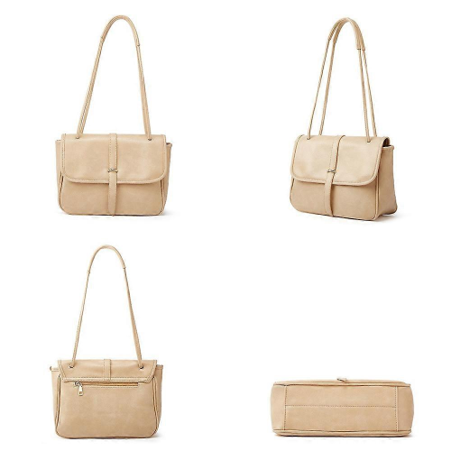 Borsa a tracolla alla moda albicocca, grande capacità, da donna 2