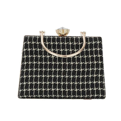 Cento borse da sera alla moda in tweed, borsa da donna, borsa da banchetto 1