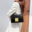 Borsa a tracolla piccola da donna in pelle nera semplice 5
