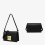 Borsa a tracolla piccola da donna in pelle nera semplice 3