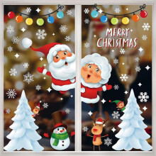 (As show, One size) Christmas Window Stickers Christmas Window Stickers Christmas Window Stickers Christmas Window Stickers Merry Christmas Stickers Christmas Decoration