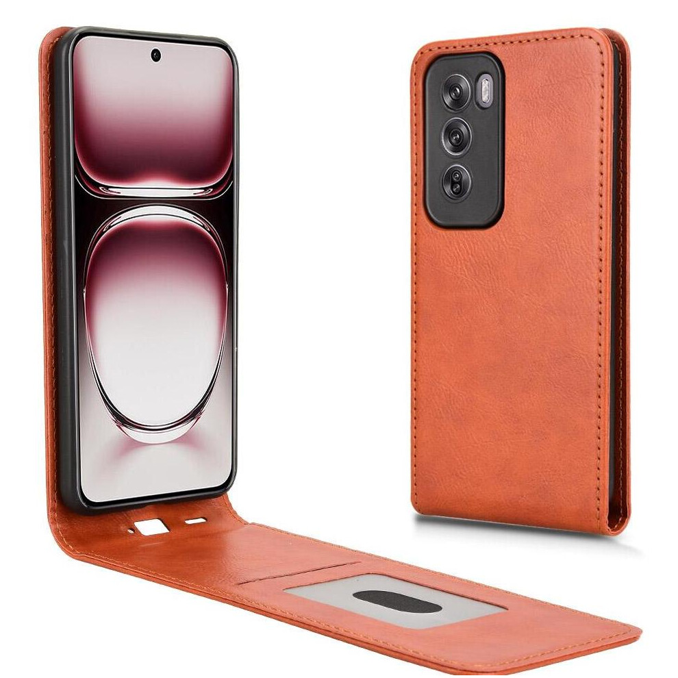 (Brown) Compatible Case For Oppo Reno 12 5G Unique Kickstand Function Accurate Incision High Quality Brown 764563627097
