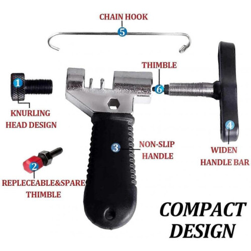Bicycle chain tools with chain hook, bicycle link pliers + bicycle chain splitter + bicycle chain checker for bicycle 2