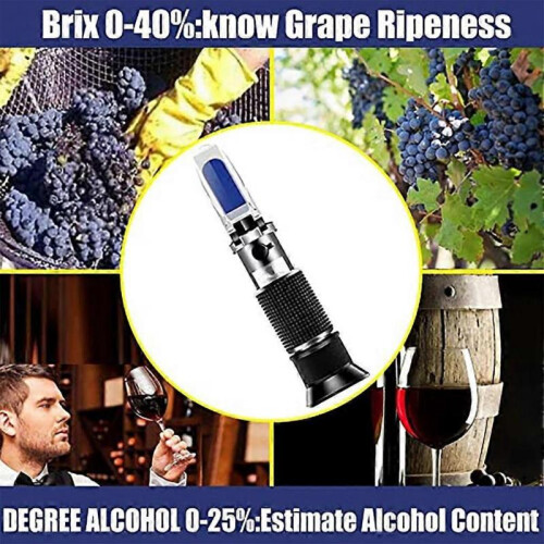 Brix refractometer with ATC, portable Brix hydrometer 0-32% Portable Brix reader tester for measuring the sugar content in fruit, saccharimeter refrac 2