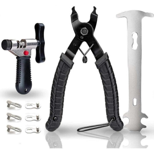 Bicycle chain tools with chain hook, bicycle link pliers + bicycle chain splitter + bicycle chain checker for bicycle