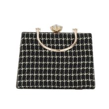 Honderd avondtas mode tweed handtas vrouwen banket tas portemonnee