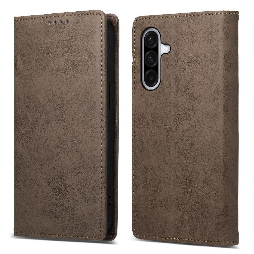 (Brown) Flip Case For Samsung Galaxy A17 Business Casual Tpu Kickstand Shockproof Card Slot Brown 764563627592