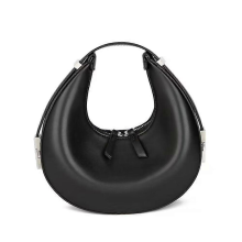Bolsa feminina preta, textura de alta qualidade, temperamento fashion, nicho, um ombro, axila, bolsa de mão, crescente