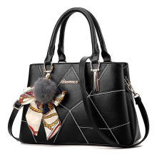Bolsa feminina preta, bolsa tote grande, moda outono inverno