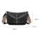 Bolsa de ombro feminina de couro sintético com alça larga e rebite da moda 3