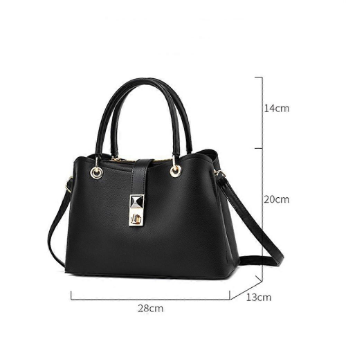 Bolsa feminina preta, bolsa transversal, bolsa de ombro, moda simples, nova 2