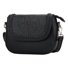 Bolsas femininas pretas crossbody para mulheres bolsas vazadas com alça ajustável