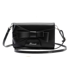 Čierna dámska kabelka s mašľou, kabelka cez rameno, malá štvorcová kabelka, crossbody kabelka, stonásobne jednoduchá móda
