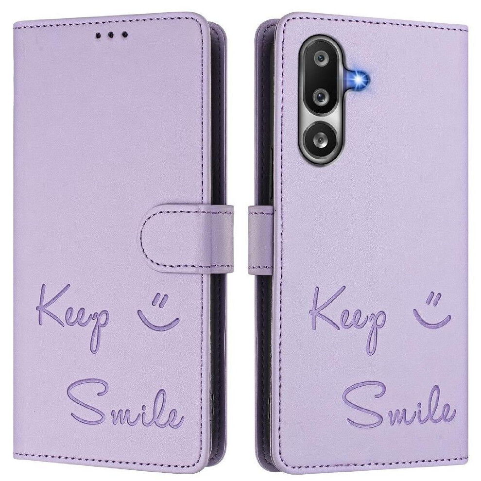 ( Violet) Case For Samsung Galaxy M36 5G Rfid Blocking Pu Leather Card Holder Wallet Flip Cover Light 764563628872