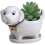 Dog Succulent Planter Pot Drainage Tray Ceramic Flower Cactus Container 1
