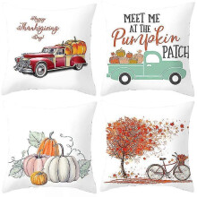 4pcs Simple 45x45cm Pillowcase Sofa Car Waist Cushion Cover Home Decor