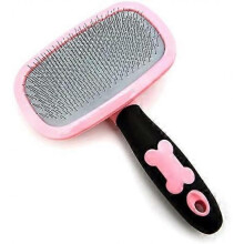 (Pink) Dog Brush Cat Brush Slicker Pet Brush Shedding Grooming Tools