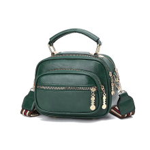 Grüne Umhängetasche Damen Handtasche Mini Crossbody Retro