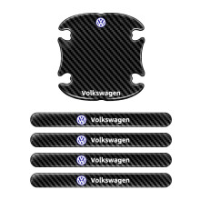 8Pcs Carbon Fibre Door Handle Bowl Protector Stickers for Volkswagen – Scratch-Resistant, Waterproof, Easy Peel & Stick