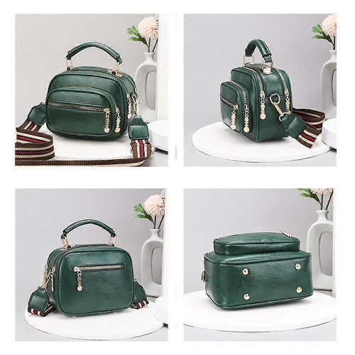 Groene schoudertas dames handtas mini crossbody retro 2