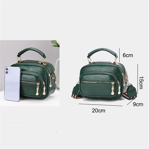 Groene schoudertas dames handtas mini crossbody retro 1