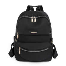 Sac à dos noir pour femme, sac à bandoulière décontracté, sac de poitrine, deux ensembles, sac de voyage imperméable en tissu Oxford pour fe