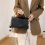Μαύρη τσάντα Crossbody για κορίτσια με μικρή τετράγωνη τσάντα και τσάντα ώμου με α 3