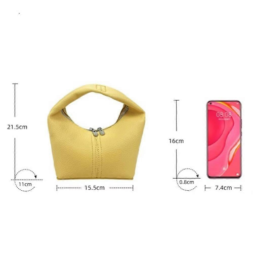 Γυναικεία τσάντα απλή από δέρμα PU τσάντα ώμου με αλυσίδα, κίτρινο πορτοφόλι 1