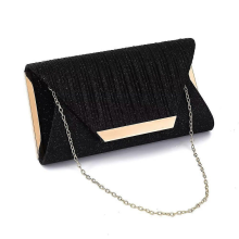 Μαύρες τσάντες clutch με γκλίτερ, γυναικείες βραδινές τσάντες clutch, τσάντες με καπάκι