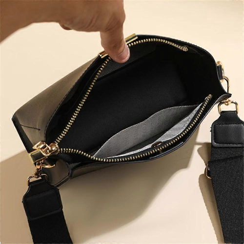 Τσάντα ώμου crossbody γυναικεία τσάντα PU δέρμα Shell τσάντα μαύρη 2