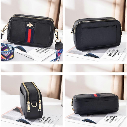 Γυναικεία τσάντα ώμου Black Bee Crossbody από δέρμα PU 2